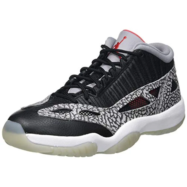 Faible Chaussure Homme Air Jordan 11 Retro Low Ie Noir/rouge feu/gris ciment/blanc - BLACK/FIRE RED/CEMENT GREY/WHITE