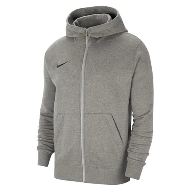 Nike Sweat à Capuche de Football Zippé en Molleton pour Mixte Enfant, Gris (Foncé Heather/Noir), M