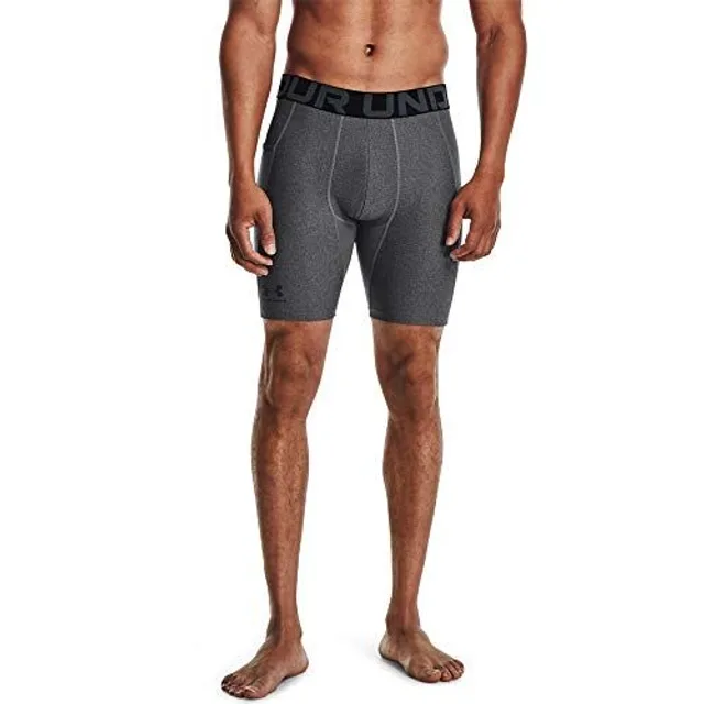 Under Armour UA HG Armour Shorts, Short de sport léger, Short de course pour homme - Carbon Heather / Black - S