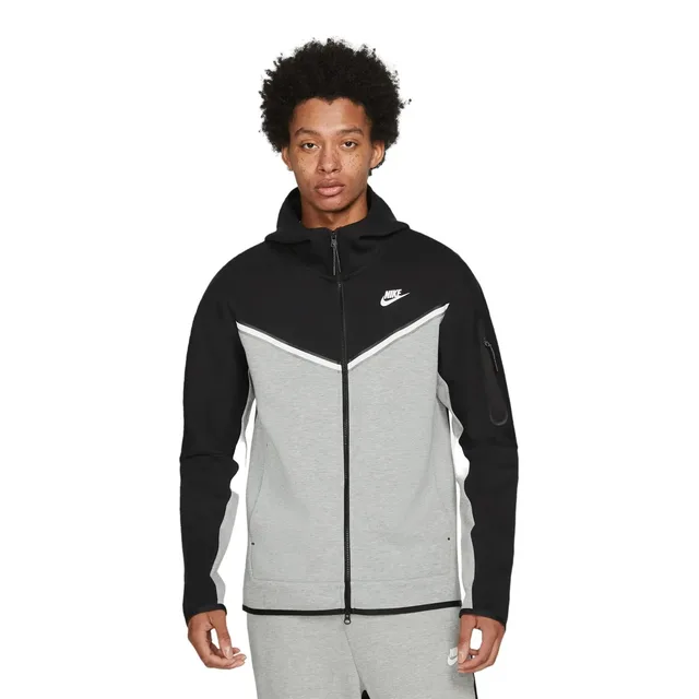 Nike Tech Fleece Windrunner Full Zip Hoodie (CU4489) black/dark grey heather/white