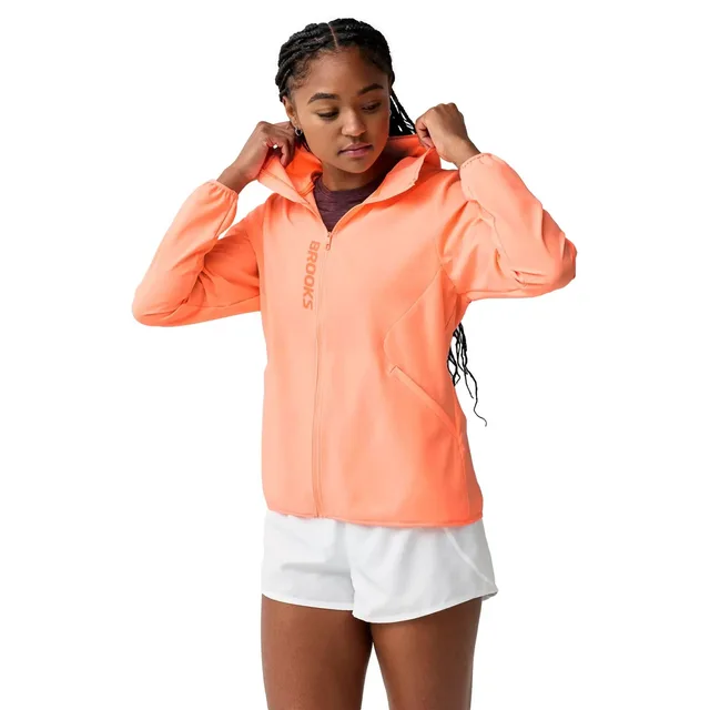 BROOKS Veste de running Canopy pour femmes corail | L