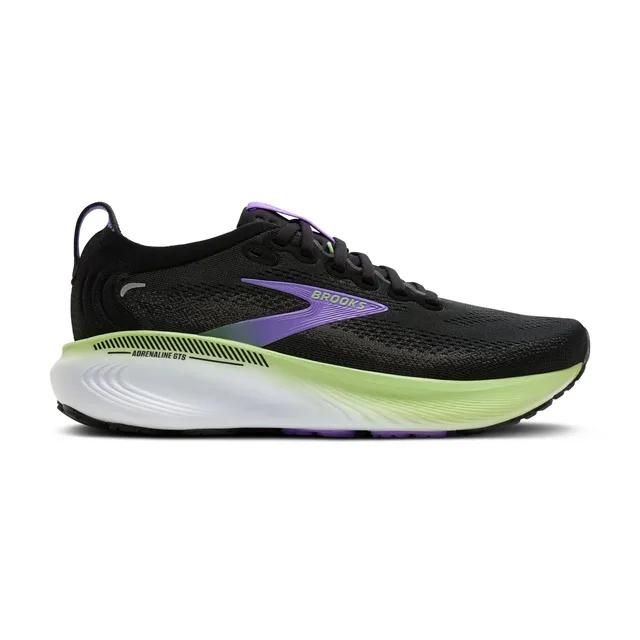 Chaussures Brooks Adrenaline GTS 25 Medium noir vert lilas femme - 38