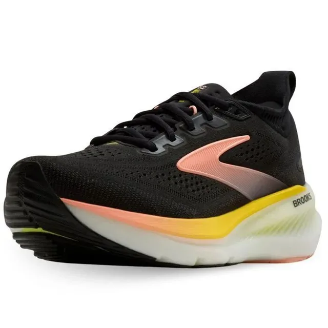 Chaussures Brooks Glycerin 23 medium noir jaune corail femme