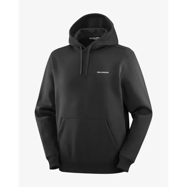 Sweat à capuche Salomon Logo noir pur - XXL