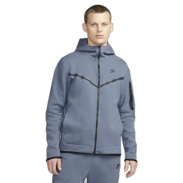 Nike Sweat à capuche pour homme et Full Zip Tech Fleece Bleu, bleu/noir, XL