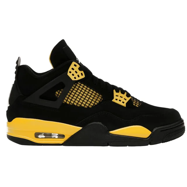 Chaussures Nike Baskets air jordan 4 retro thunder nubuck noir/jaune