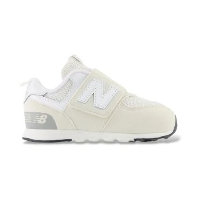 Baskets New Balance 574 NEW-B Hook & Loop blanc crème bébé - 26