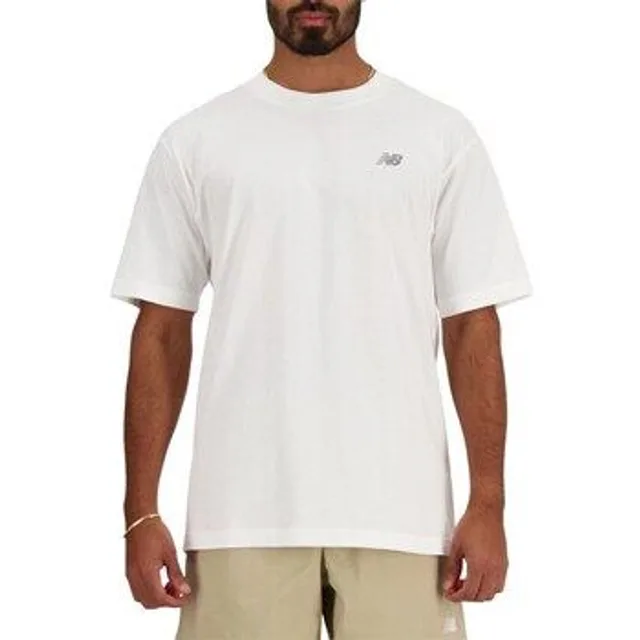 New Balance pour homme. MT41509 T-shirt de sport en coton basique blanc (XXL), Casuel, Multisport, Manche courte