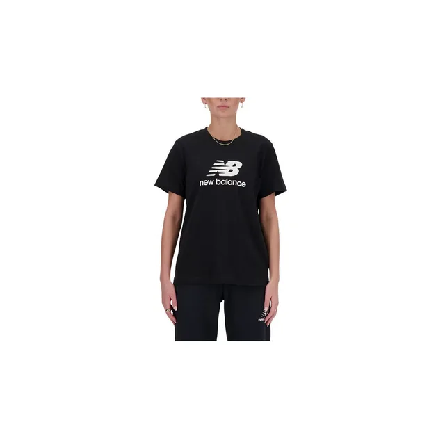 New Balance pour femme. WT41502 T-shirt Sport Essentials noir (S), Casuel, Coton, Manche courte
