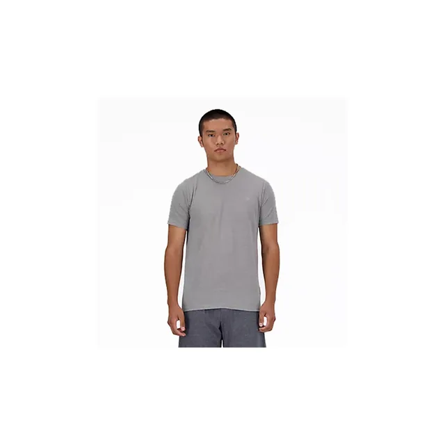 New Balance pour homme. MT41070 Sport Essentials T-shirt Heathertech gris (S), Casuel, Manche courte, Polister recyclé