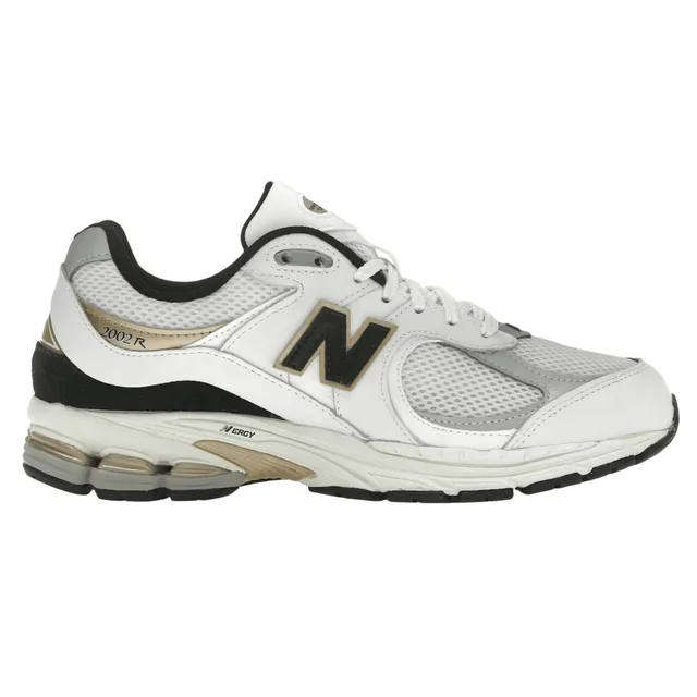 New Balance Homme 2002R en Blanc/Noir/Marron, Leather, Taille 41.5 Large