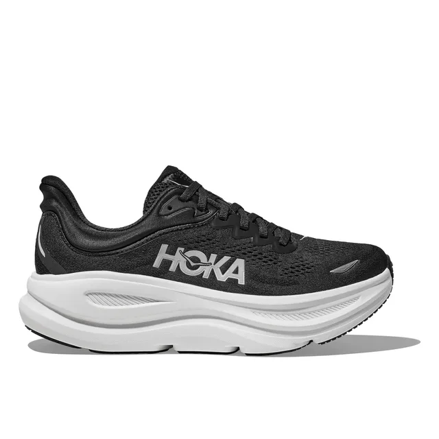 HOKA Bondi 9 Chaussures pour Femme en Black/White Taille 37 1/3 | Route