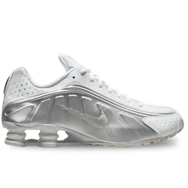 Nike Shox R4 White Bright Crimson Metallic Silver