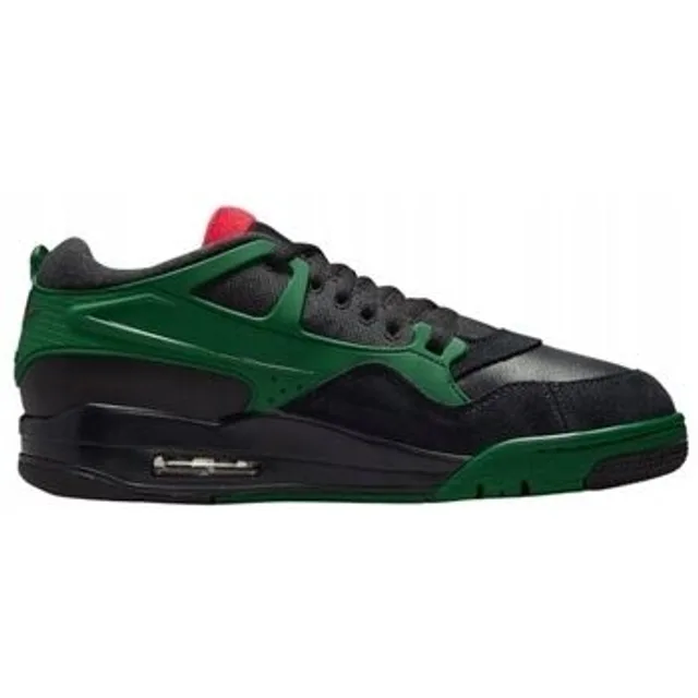 Air Jordan 4 RM Noir Vert Gorge Baskets Homme Rouge Université FQ7939-003