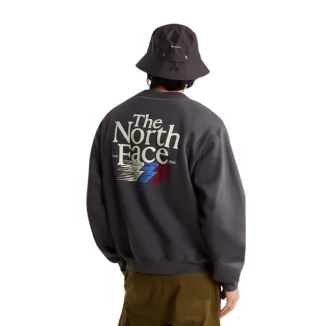 The North Face Sweat Graphique Décontracté Retro Trail Pour Homme Anthracite Grey Taille S male