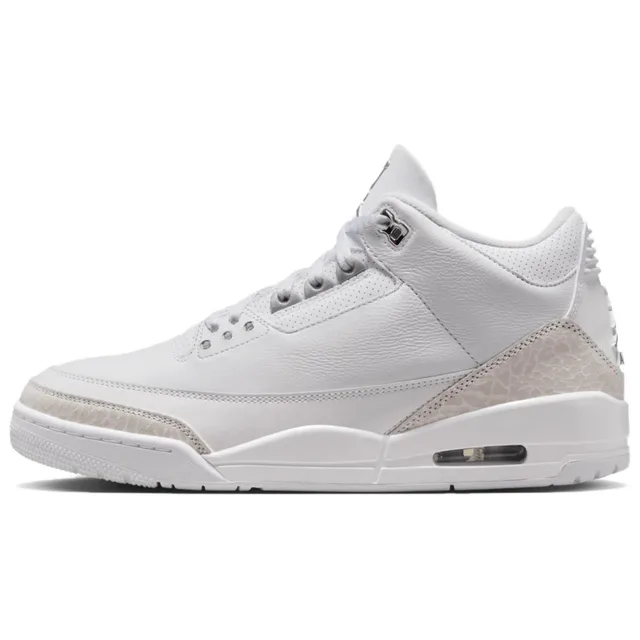 Air Jordan 3 Retro Pure Money 2025 Baskets Homme Blanc Argent Métallisé CT8532-111 45 - adult