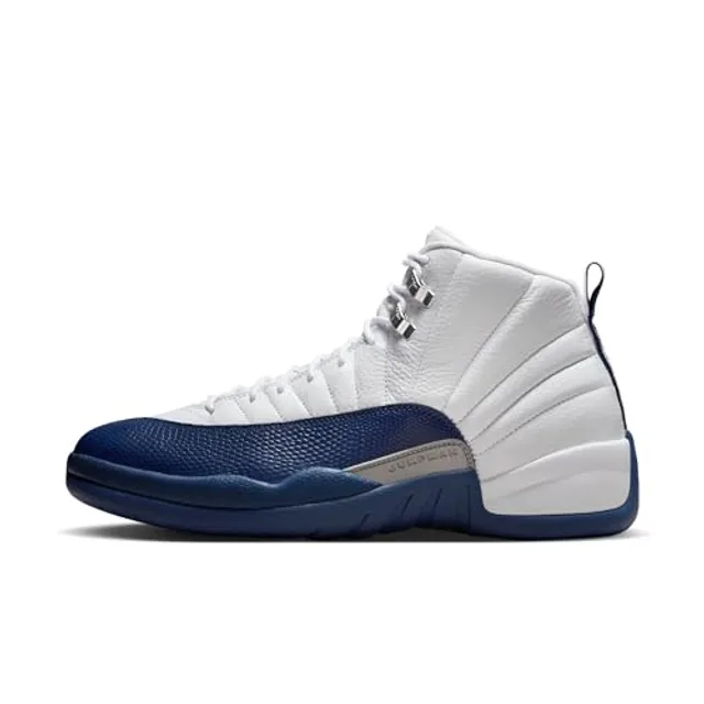Air Jordan 12 Retro Bleu Français 2025 Baskets Homme Blanc Argent Métallisé Rouge Varsity CT8013-114 43 - adult