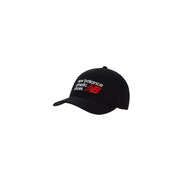 Casquette new balance 6 panneaux athlétique structuré noir