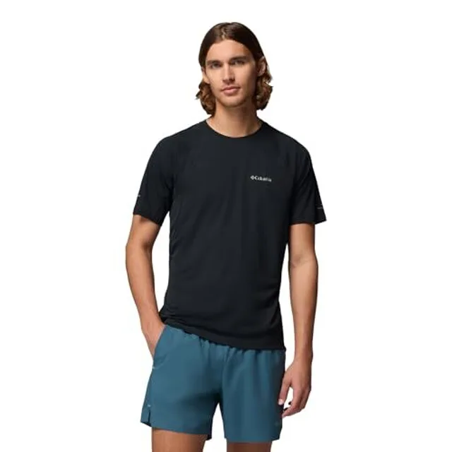 Columbia T-Shirt Stealth Spring à Manches Courtes pour Homme, Noir, Taille S