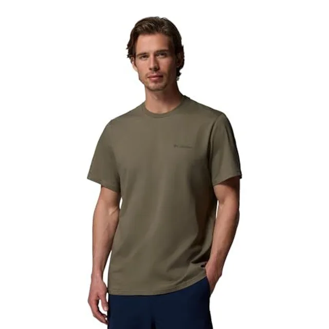 Columbia T-Shirt Basique à Manches Courtes pour Homme, Vert Pierre, XXL