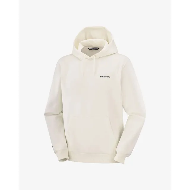 Sweat à capuche Salomon Chest Logo blanc crème - XXL