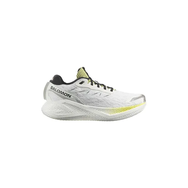 Chaussures Running Salomon Aero Glide 4 blanches/vert citron/noires Homme