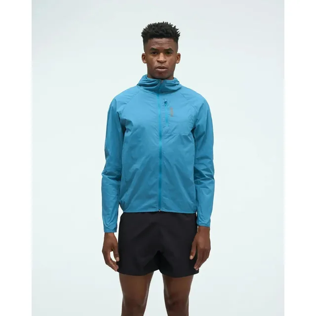 HOKA Veste coupe-vent SkyFlow pour Homme en Night Glow Blue Taille M | Vestes