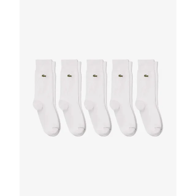 Lacoste - Chaussettes, Blanc/Blanc/Blanc/Blanc/Blanc, 43/46