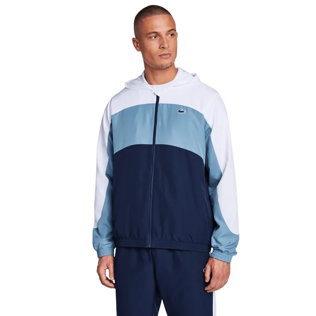 Lacoste Veste de survêtement Sport color-block Taille S Bleu Marine/bleu/blanc