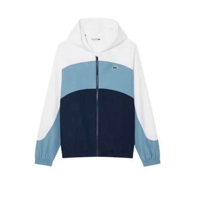 Lacoste Veste de survêtement Sport color-block Taille L Bleu Marine/bleu/blanc