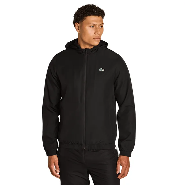 Lacoste Veste de survêtement Sport déperlante Taille L Noir