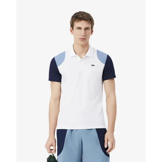 Lacoste Polo Sport Ultra Dry color-block Taille M Blanc/bleu/bleu Marine