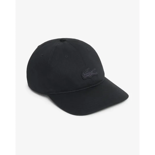 Lacoste Casquette badge twill de coton Taille Taille unique Noir