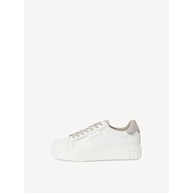 TAMARIS Baskets basses gris fumé / argent / blanc