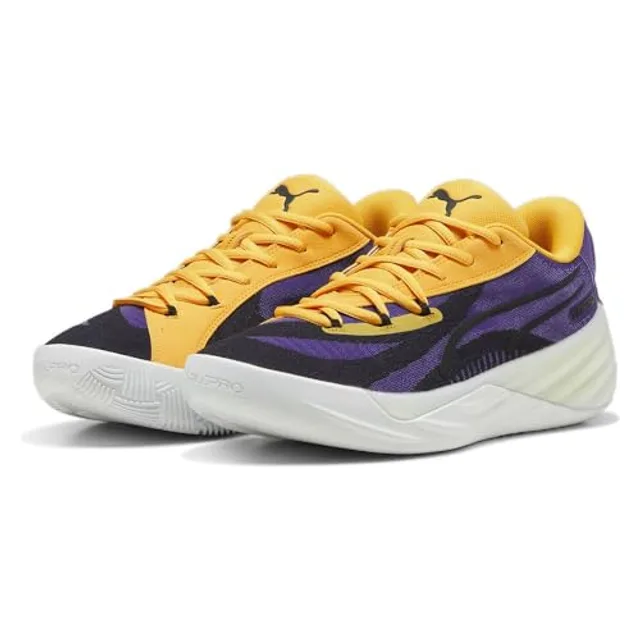 Puma All-pro Nitro, Puma Blanc-jaune Sizzle-team Violet EU42 UK8 US9