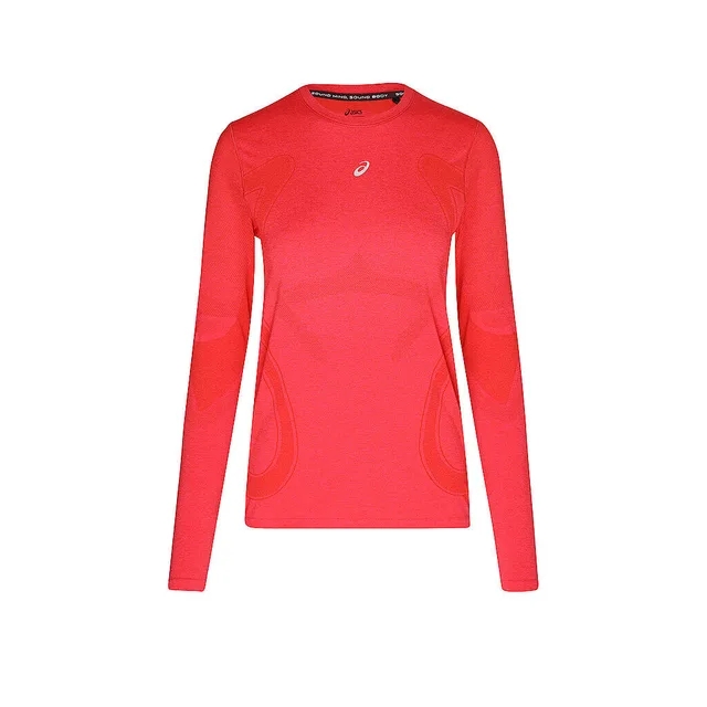 ASICS T-shirt de running sans coutures Road pour femmes rouge | M