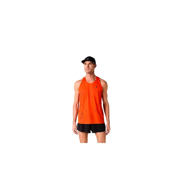 T-shirt Running Asics Metarun Homme couleur tomate cerise