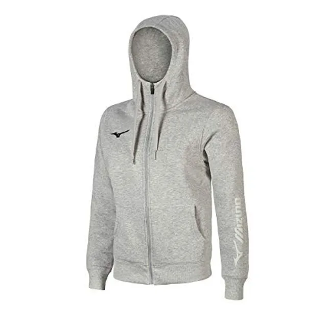 Mizuno Sweat Fz Hoodie Jr Sweat-Shirt Unisexe pour bébé, Mixte bébé, Maillot de survêtement, 32EC890005, Gris (Heather