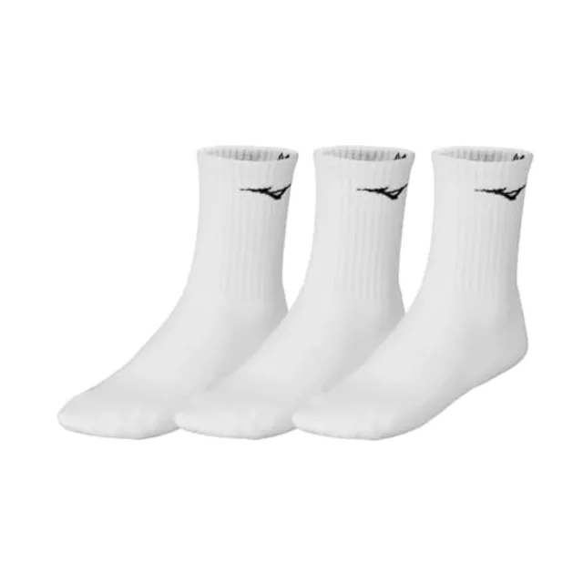 Mizuno Chaussettes d'entraînement 3P, blanc/blanc, taille S