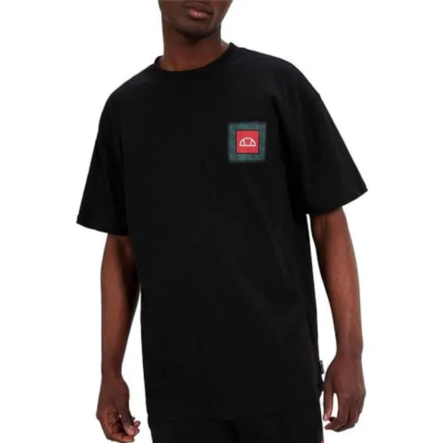 ELLESSE T-Shirt 'Portier' gris fumé / rouge / noir / blanc