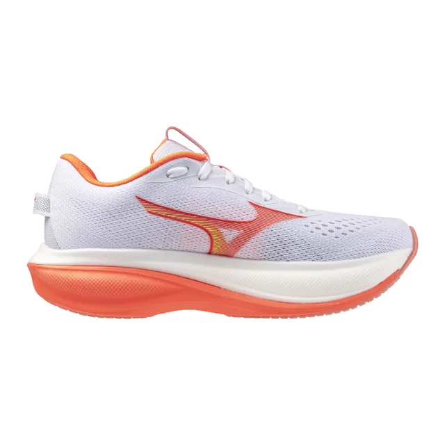 Chaussures Mizuno Wave Rider 30 Blanc Orange AW26 Femme, Taille 40 - EUR