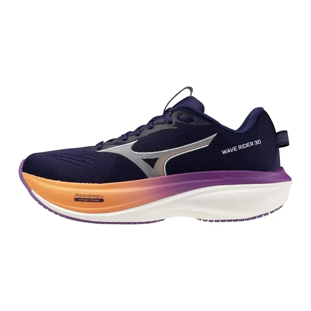 Chaussures Mizuno Wave Rider 30 bleu marine orange femme - 39