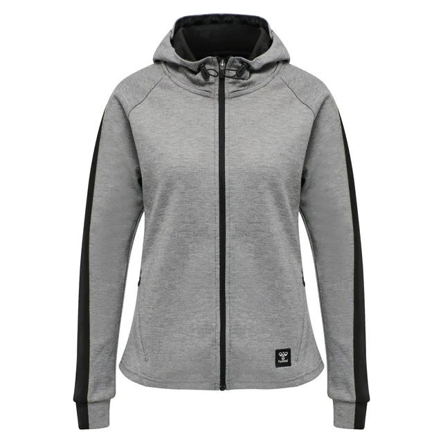 Hummel Veste de survêtement 'Essi' gris chiné / noir