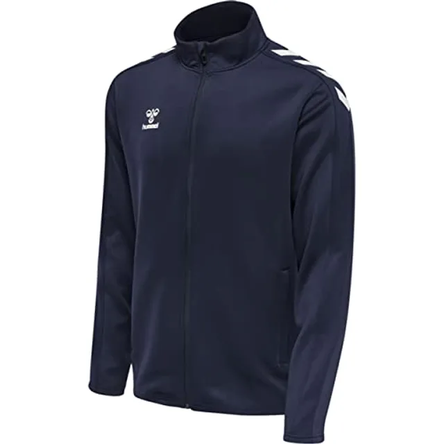 Hummel Veste de survêtement bleu nuit / blanc
