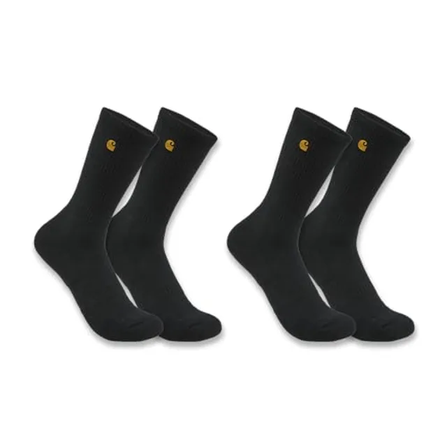 Chaussettes Carhartt Midweight Crew noir pur 2 paires - XL