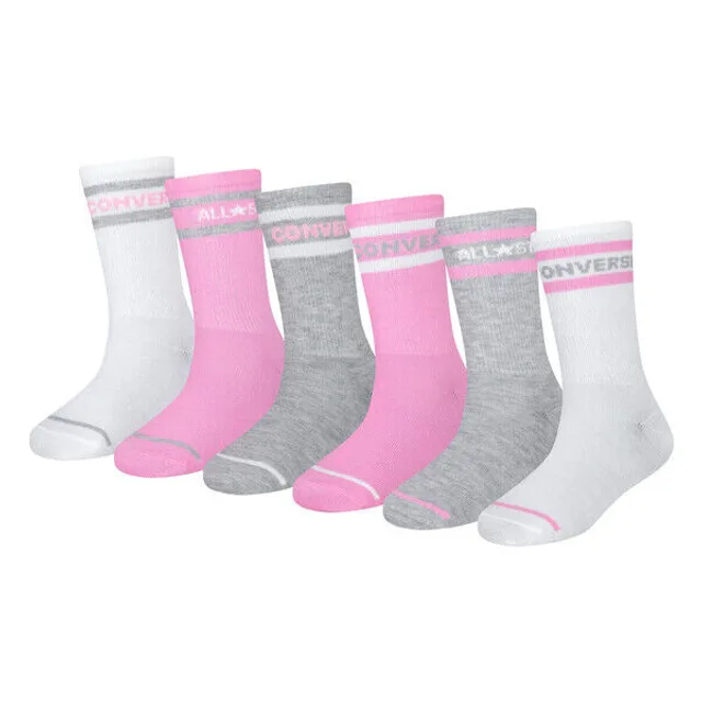 Chaussettes enfant Converse CHN Basic Wordmark Crew (x6) - Junior - Unisex - 5/7 ans