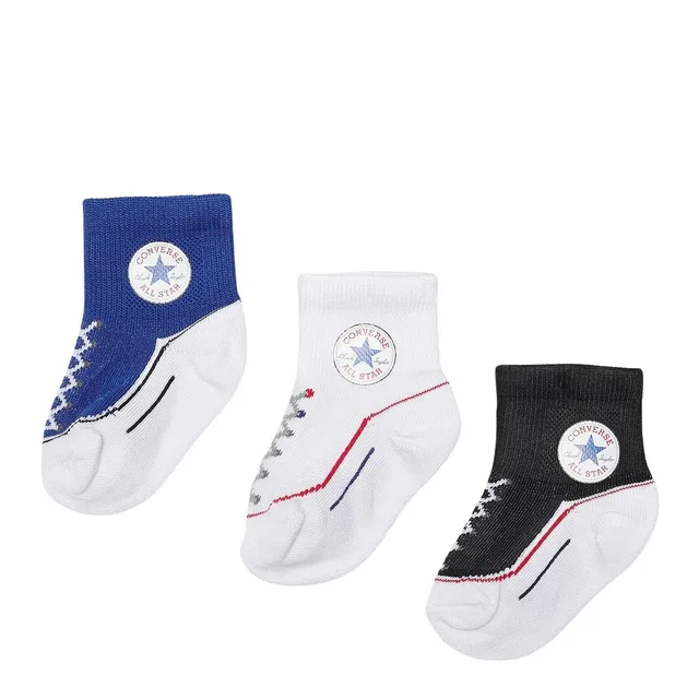 Lot de 3 paires de chaussettes striées bébé Converse