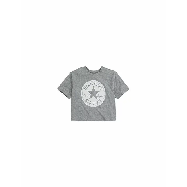 CONVERSE T-Shirt gris chiné / blanc