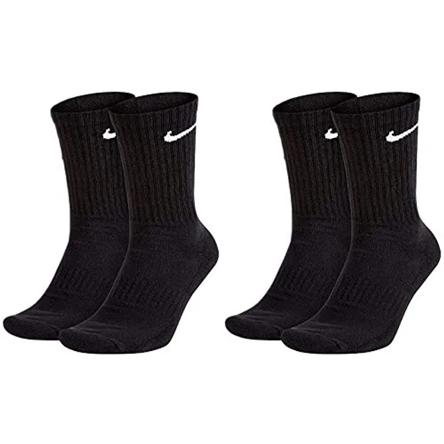Nike Mixte Cush Crew - 3p Value Chaussette, Noir/ Blanc, XL EU