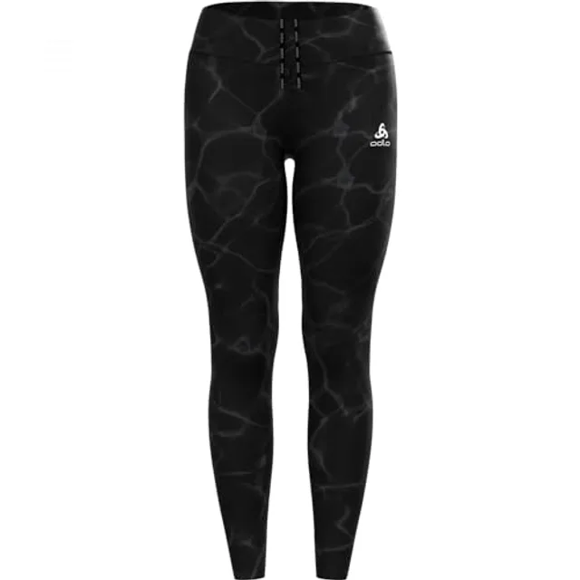 Collant running femme odlo zeroweight print noir